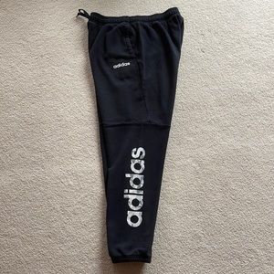 Mens Adidas black sweat pants size Large